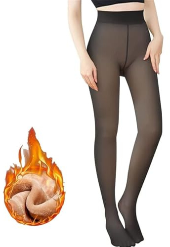 flintronic Collant Polaire Femme, Legging Collant Femme Hiver Grande Taille, Collants thermiques pour Femme, Faux Translucide Legging Collants, Épais et Chaud