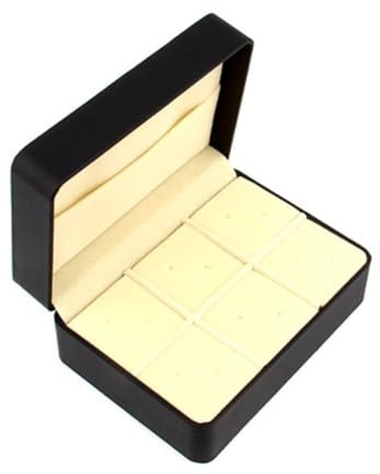 MLWSKERTY Porta gemelli professionale elegante scatola portaoggetti per accessori gioielli per uomini d'affari e uso quotidiano