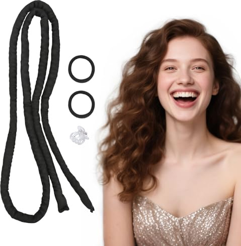 Set di bigodini senza calore per creare ricci senza calore durante la notte | Bacchette flessibili regolabili | Bigodini morbidi per capelli lunghi e corti per dormire comodamente
