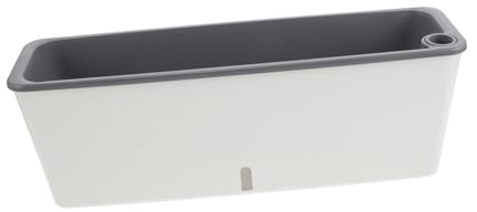 Toyvian Jardinier Rectangulaire Plastique avec Système Arrosage Automatique Conteneur de Plantes pour Légumes et Fleurs de Petits