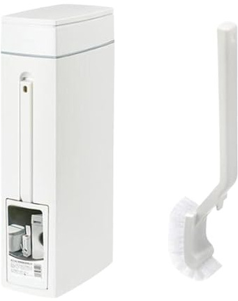 Pitycbo Papelera con Escobilla de Baño, Contenedor de Basura, Soporte para Escobilla de Baño, Sencillo con Tapa, Papelera Elegante, Juego de Escobilla