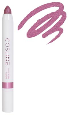 COSLINE Lippenstift Fuchsie 406, Violett Fliederton Mit Glanz, Hohe Deckkraft, Pflegend, Vegan, Made in Germany