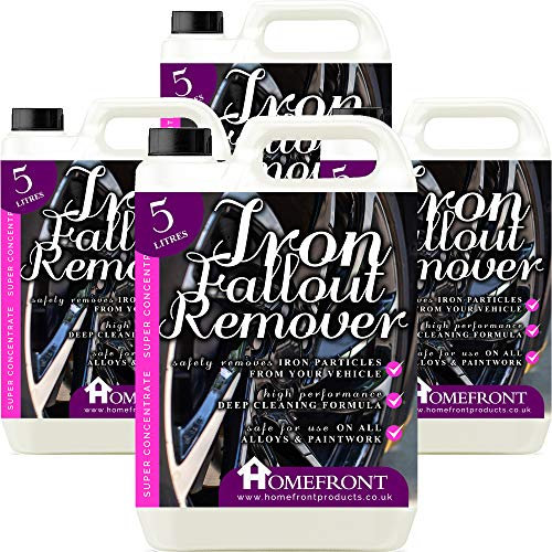 Homefront Iron Fallout Remover - Safe to Use on all Wheel Types - Removes Iron Particles from Alloys, Paintwork, Glass, Mirrors & More - Colour Change Indicator (20 Litres)