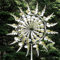 GXFNS Windmühlen für den Hof, einzigartige und magische Metall-Windmühle, Wind mit Metall-Gartenpfahl, Spinner, für den Außenbereich, Metall, groß für Hof, Rasen, Terrasse, Garten, kinetische