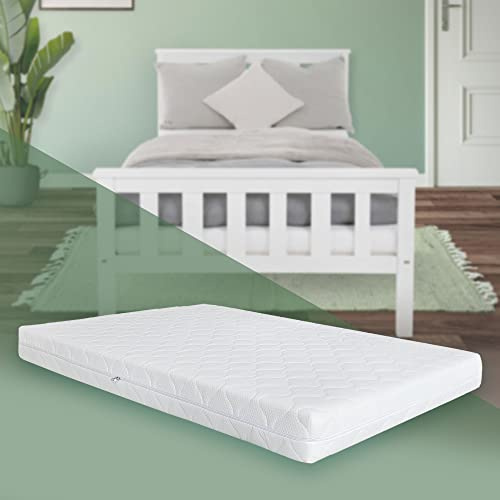 ML-Design Matelas Enfant 120x200 cm, Orthopédique, 7 Zones, Mousse Froid, Certifié Oeko Tex, Housse Amovible Lavable Fermeture Éclair, Hypoallergénique Antibactérien/Teste Substances Nocives 23 kg/m³