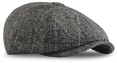 Dalababa Casquette Homme, Gavroche Beret Peaky Chapeau Réglable, Casquette Souples Plate, 8 Panel Tweed Gatsby Flat Cap