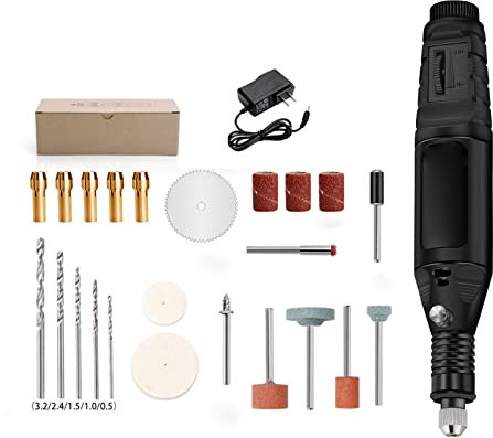 FLEXMAN Outil Rotatif Multifonction, 12V 13W Mini Perceuse Électrique Portative pour Usage Domestique, Mini Perceuse Électrique, Meuleuse Électrique, Outils Sculpture, pour Sculpter le Bois, le Jade