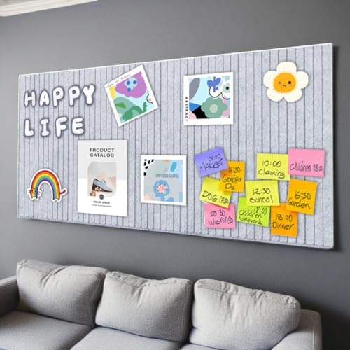 Gohytal Liten stor filt anslagstavla, självhäftande, gör-det-själv filt planeringstavla, set för foton, bilder, vykort, filtbräda, memotavlor, memoboard, väggdekoration för kontor, kök, foton, memos