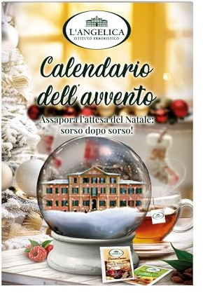 L'Angelica, Calendario dell'Avvento 2025, Set Regalo Tisane, Gusti Passione di Frutta, Passioni d'Inverno, Tisane Funzionali Active, 15 Confezioni da 24 Bustine
