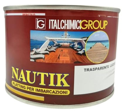 Flatting per Imbarcazioni 375 ml – Vernice Trasparente Lucida per Legno Nautico – Protezione UV e Salsedine per Barche e Superfici in Legno