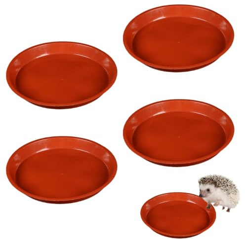 4 Pcs Hedgehog Food And Water Bowls, Rabbit Food Bowl Birds Hedgehog Feeding Station With Low-Profile Design, Indoor or Outdoor Use(14cm Width, 1.9cm Deepth)