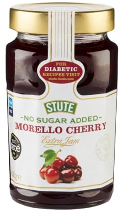 Stute No Sugar Added Morello Cherry Jam 430g - 2 Pack