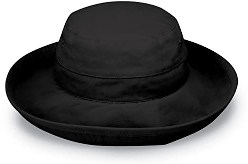 Wallaroo Women’s Casual Traveler Sun Hat (Black) - UPF 50+ UV Protection, Wide Brim, Packable & Adjustable, Lightweight, Comfortable, Breathable, for Travel, Beach, Outdoor, Everyday Wear