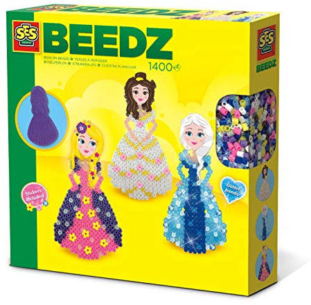 SES Creative 06268 Beedz – Bügelperlenset Prinzessinnen, Glitzer