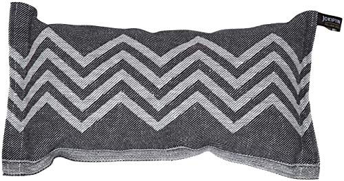 Jokipiin | 1 Saunakissen Lieblingskissen Reisekissen | Design: Peak | Maße: 40 x 22 cm, Leinen/Baumwolle | schadstofffrei Ökotex 100 | hergestellt in Finnland (schwarz/weiß)