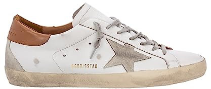 Golden Goose Herren-Sneakers Vintage Superstar 10803 Weiß Haselnuss, Weiß, 41 EU