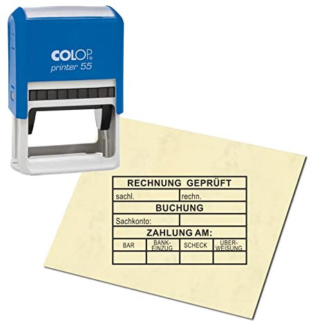Stempel Kontierungsstempel - Rechnung geprüft - Buchhaltung Rechnung Posteingangsstempel Eingangsstempel bezahlt Datum gebucht Sachlich Richtig