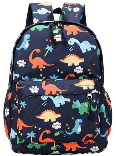TODREMOU Sac à Dos Garcon Fille Enfants- Dinosaure a Garçons Enfant 3-7 Ans Jardin d'enfants Ecole Primaire Bébé Crèche Bebe Petit Mini (Navy bleu)