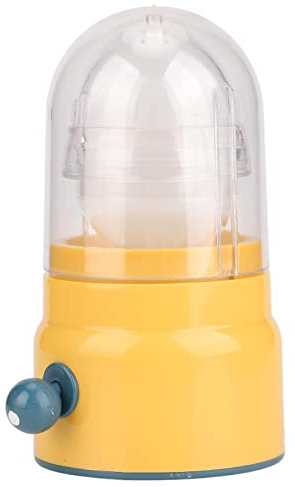 Egg Scrambler Shaker, Spinner Manuale per Uova Addensato Portatile per la Casa (Giallo)