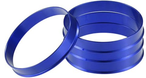 A ABSOPRO Set di 4 anellos centrici per cerchi auto OD 67.1mm a ID 66.1mm anellos centrici per cerchi in lega di alluminio blu