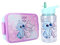 My sweety pop Lunch-Set - Brotdose + Trinkflasche - Lunchbox - Hydration - Stitch - Kindergarten - Schule - Urlaub - Essen - für Mädchen - Blau - Geschenkidee