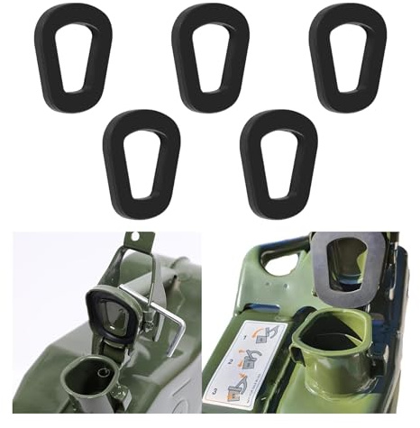 5 PCS Jerry Can Gaskets, Rubber Fuel Can Gaskets Replacement, Rubber Rings Heat Resistant and High Sealing, Automotive Oil Drum Seal Ring Gasket for 20L NATO Jerry Can Spout