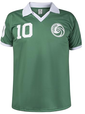 JL Sport Pele Edson Arantes do Nascimento Retro NY Cosmos Football League Kids Green 10 Jersey, gRÖN, 14 år