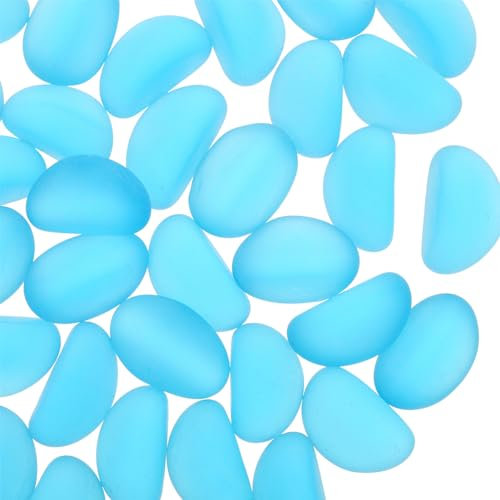 BESPORTBLE Adornos De Piedra para Acuario Macadán De Vidrio Decorativo y Fácil De Limpiar Piedra DIY