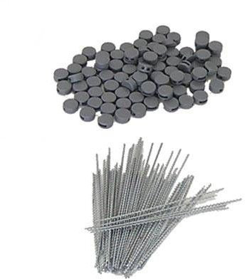 HMF 45200-100 Scellés en plastique 8 mm + 100 fils de plombage 100 mm