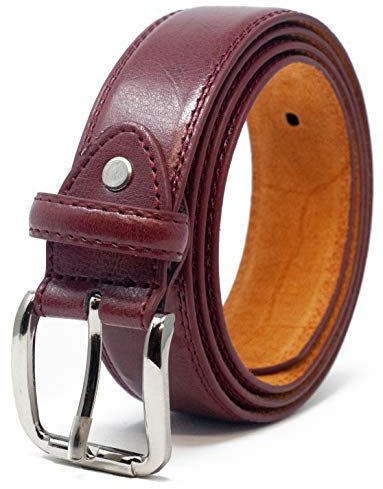 Ossi Real Leather Lined Belt in Chestnut (32 - 36)