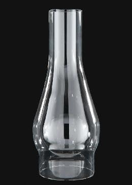 B&P Lamp® 4 Inch by 12 Inch Glass Lamp Chimney Crystal Clear Glass for Vintage and Antique Style Globes