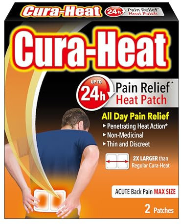 Cura-Heat Back Pain MAX Size 2 Patches
