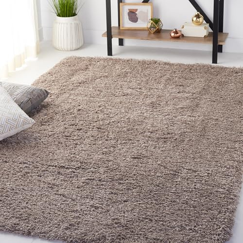 Safavieh Tapis Shag pour Salon, Salle à Manger, Chambre à Coucher - Polar Shag Collection, Tapis à Poil Court, Champignon, 122 X 183 cm