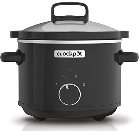 Crock-Pot Slow Cooker | Removable Easy-Clean Ceramic Bowl | 2.4 L (1-2 People | Energy Efficient | Black [CSC046]