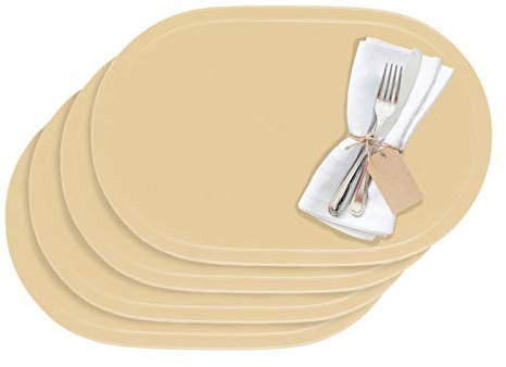 Westmark Tischsets/Platzsets, 4 Stück, 45,5 x 29 cm, Vinyl, Beige, Saleen Edition: Fun
