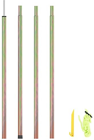 vidaXL Sonnensegel Stange Tarpstange Vorzelt Zeltgestänge Aufstell Gestänge Stahlmast Stangenset Sonnensegelmast 200cm Verzinkter Stahl