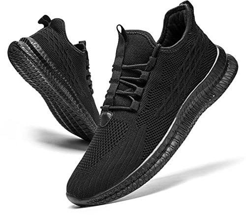 FUJEAK Män löparskor träningsskor lätt andningsbar tennis gym ledig bekväm slip-on fitness sport joggingskor mode atletiska sneakers