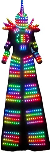 Earthradius Led Robot LED Light Robot Costume Clothing Robot LED Stilts Walker Suit Jacket Costume (XL)