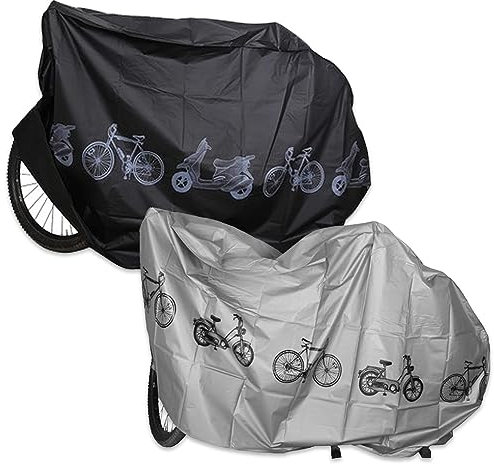 2 Stück Fahrradgarage Schutzhülle, Fahrradabdeckung Wasserdicht, Fahrradhaube Schutzhaube, Fahrradplane Anti-Staub Regen UV Schutz Fahrradschutz Abdeckplane für Mountainbike, Elektroauto