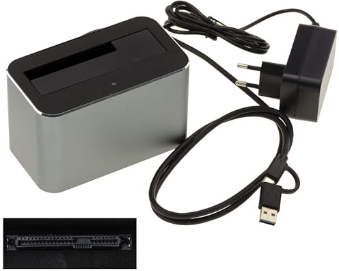 KALEA-INFORMATIQUE USB 3.0 5G-Dockingstation für SAS-Festplatten 2,5 oder 3,5 mit SFF-8482-Anschluss, USB A- oder C-Schnittstelle, 12 V 3 A-Stromversorgung, Aluminiumgehäuse