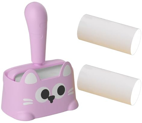 GkgWuxf Rouleau anti-peluches réutilisable | Fournitures de nettoyage réutilisables | Rouleau anti-peluches adhésif pour poils d'animaux – Pour chat, chien, poils d'animaux, canapé, tapis, vêtements
