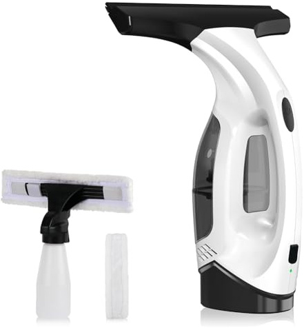 Frewurwer Aspiradora de Ventanas Inalámbrica, Limpiadora Eléctrica de 2000 Pa con Batería de 2200 MAh y Depósito de 150 Ml, Enchufe Europeo.