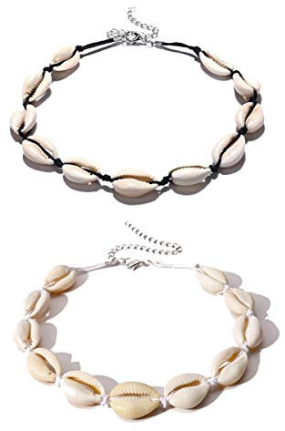 MingJun, Halskette mit natürlichen Muscheln, für Damen, Bohemian-Stil, verstellbar, handgefertigt, Hawaii-Halskette für Mädchen, Damen