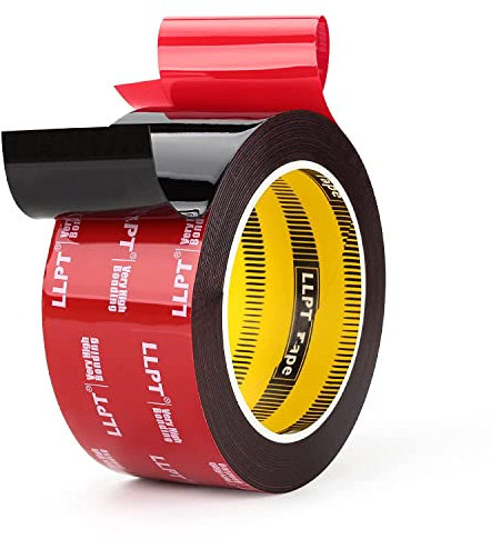 LLPT Doppelseitiges Klebeband I Montageband I Acrylschaum Doppelklebeband I Hohe Beanspruchung Wasserdicht Starkes Klebeband I 50mm*5m für Auto Wände Haus Büro Dekoration(G592550mm)