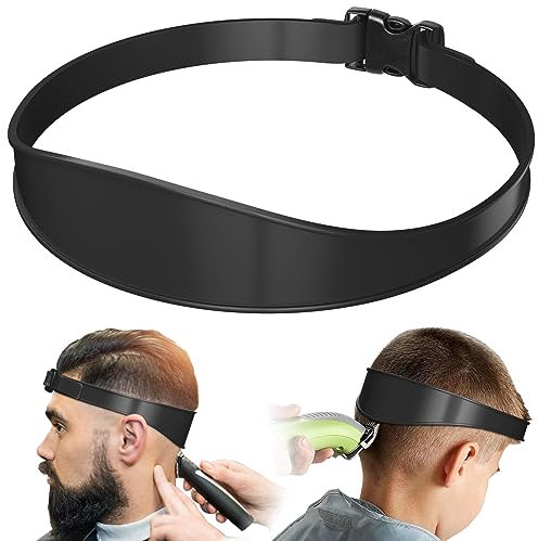 Irikdescia® Verstellbare Haarschneide Anleitung, Professionelles Haarschneide Werkzeug, für Selbst Haarschnitte, Gerader Hals Haaransatz, Tragbar, einfach zu Bedienen (Schwarz)