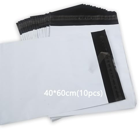 huruirui 40X60cm 10pcs Enveloppe Plastique Expédition Emballage Colis Vinted Grand Pochette Envoie Colis Nouveaux Matériaux Opaque/Boîte à Chaussures Transport Verpackungskarton