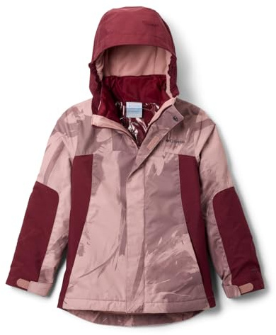 Columbia Youth Whirlibird III Interchange Jacket, Fig Snowflight Tonal/Rich Wine, Small