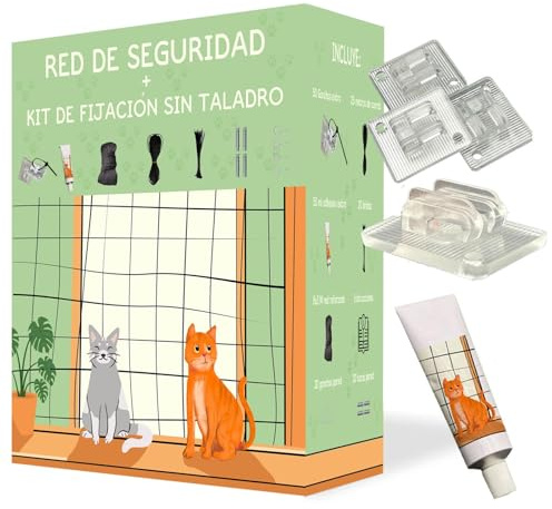 VartAMZ Red para Gatos Terraza y Balcón (4x3m) Reforzada con Alambre Trenzado – Malla Seguridad Negra Antimordiscos para Ventanas y Exterior, Kit Completo Instalación Sin Taladro o con Taladro