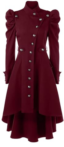Generico Steampunk, giacca da donna, gotico, frack, palazzo vittoriano, vintage, cappotti, per donne, Halloween, carnevale, feste, cosplay, abbigliamento