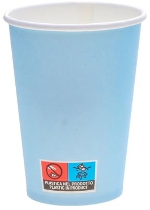 ECOPICNIC 1200 vasos de papel de 180 ml de diámetro de 70 mm, vasos desechables de papel azul, tazas de café para llevar, para café, té, bebidas calientes, oficina, gastronomía, fiestas, catering